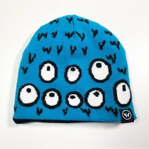 Accessory Innovations Reversible Monster eyes print/ black logo Beanie